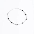 Pulseira Ponto de Luz Negra Ródio Branco Pulseira Ponto de Luz Negra Ródio Branco