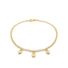 Pulseira Portuguesa Em Ouro 18k com Corações Berloques Pingentes Bracelete Elo Português Feminina Pulseira Portuguesa Em Ouro 18k com Corações Berloques Pingentes Bracelete Elo Português Feminina