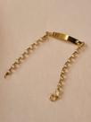 Pulseira portuguesa infantil c/ chapinha - Ouro 18 k