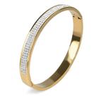 Pulseira Prata 925 Feminina Bracelete Ouro 18k Cravejada