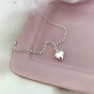Pulseira prata 925 infantil coração