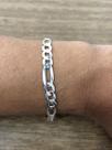 Pulseira Prata 925 Modelo 3/1 6 Mm 20cm