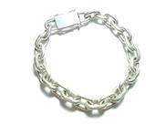 Pulseira prata 950 maciço 45 gramas 8 mm 22 Cm Maciça