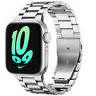 Pulseira Prata de Aço 3 Elos 42/44/45/49mm Compativel Applee Waatch seriee 6 7 8 Ultraa see