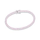 Pulseira Prata Maciça 925 Zircônias Rosa Rommanel 850103 Pulseira Prata Maciça 925 Zircônias Rosa Rommanel 850103