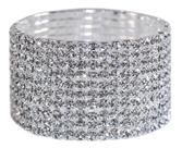 Pulseira Prata Noiva Casamento 9 Voltas Festa Strass Pul-07