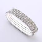 Pulseira Prata Noiva Debutante Casamento Strass Festa Pul-02