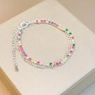Pulseira Prateada com Pedras Multicoloridas Autenticidade