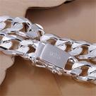 Pulseira Prateada Para Mulheres E Homens, Joia De Moda Com Pedras Quadradas De 10 Mm, Presente Pulseira Prateada Para Mulheres E Homens, Joia De Moda Com Pedras Quadradas De 10 Mm, Presente