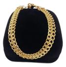 Pulseira Premium Elo Gourmet 8mm Banhada a Ouro Idêntico Ouro Pulseira Premium Elo Gourmet 8mm Banhada a Ouro Idêntico Ouro
