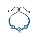 Pulseira push azul com circulos em madre pérola Pulseira push azul com circulos em madre pérola