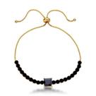 Pulseira push com pedras preta Pulseira push com pedras preta
