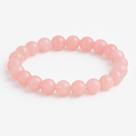 Pulseira Quartzo Rosa 8mm Pedra Natural Amor Harmonia