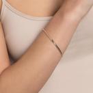 Pulseira rabo de rato banhada a ouro 18k Cód. 55203100 TAM 19
