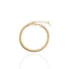 Pulseira Rabo de Rato Grossa Banho Ouro 18K Pulseira Rabo de Rato Grossa Banho Ouro 18K