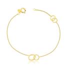 Pulseira Radhau Com Círculos Folheada A Ouro 18k