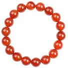 Pulseira Red Agate Bead 8mm para homens e mulheres 23 miçangas