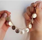 Pulseira Religiosa 10 Mandamentos Victória Herrera Banhada a Ouro 18K