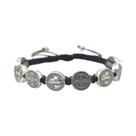 Pulseira Religiosa Masculina Ajustável Vintage Com Cartão Sagrado De Exorcismo, Virgem Maria E Jesus