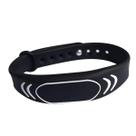 Pulseira rfid de 13.56mhz silicone ajustavel - cor preto