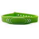 Pulseira rfid de 13.56mhz silicone ajustavel - cor verde
