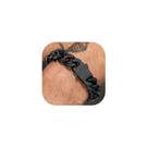 Pulseira Richsteel Black Cuban Link Chain em aço inoxidável 316L