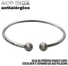 Pulseira Rígida Aberta Aço Inox Antialérgico Com Fecho Rosca