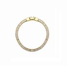 Pulseira riviera baguetada cristal banhado a ouro Pulseira riviera baguetada cristal banhado a ouro