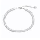 Pulseira Riviera Baguette Zircônia Cristal 0.3 cm Aço Inox Pulseira Riviera Baguette Zircônia Cristal 0.3 cm Aço Inox
