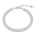 Pulseira Riviera Baguette Zircônia Cristal 0.5 cm Aço Inox Pulseira Riviera Baguette Zircônia Cristal 0.5 cm Aço Inox