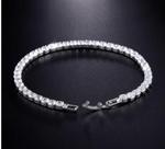Pulseira Riviera Banhada Prata Zircônia Brilhante Feminina Festa Pulseira Riviera Banhada Prata Zircônia Brilhante Feminina Festa