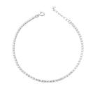 Pulseira Riviera Cristal 2mm Banhada a Prata Pulseira Riviera Cristal 2mm Banhada a Prata