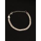 Pulseira Riviera Cristal Aço Inoxidável Prateada Unissex