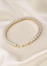 Pulseira Riviera Cristal Folheado a ouro 18k Pulseira Riviera Cristal Folheado a ouro 18k