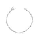 Pulseira Riviera de Prata 925 com Moissanite de 18 cm