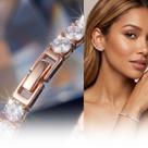 Pulseira Riviera Feminina Zircônia Quadrada Banhada Rose Gold