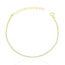 Pulseira Riviera Fina Cristal Banhada a Ouro