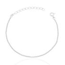 Pulseira Riviera Fina Cristal Banhada a Prata Pulseira Riviera Fina Cristal Banhada a Prata