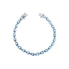 Pulseira riviera gota 5x3 mm pedra água marinha AG925