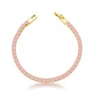 Pulseira riviera pedras rosas