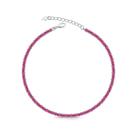 Pulseira Riviera Zircônias 2.00Mm Pink Em Prata 925 Pulseira Riviera Zircônias 2.00Mm Pink Em Prata 925