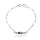 Pulseira Rn Infantil Bebe Em Prata 925 Com Nome