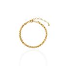 Pulseira Roliça Trançada Banho Ouro 18K