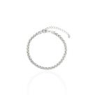 Pulseira Roliça Trançada Banho Ródio Branco Pulseira Roliça Trançada Banho Ródio Branco