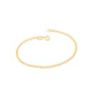 Pulseira Rommanel Banhada Ouro Elo Português 18 19cm 550426 Tamanho:19Cor:Dourado
