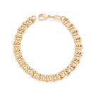 Pulseira rommanel banhado ouro 18k feminina grossa elo duplo 20cm 552177
