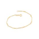Pulseira rommanel banhado ouro 18k feminina palito torcido 18cm 19cm 550330
