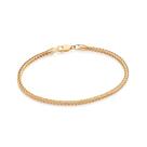 Pulseira rommanel banhado ouro 18k masculina rabo raposa 21cm 552155
