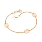 Pulseira Rommanel Banhado Ouro 18K Placas Lisas 19cm 552246