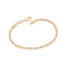 Pulseira rommanel banhado ouro 3x 24k 18k e 22k feminina elos ovais torcido 19cm 552166 Pulseira rommanel banhado ouro 3x 24k 18k e 22k feminina elos ovais torcido 19cm 552166